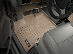 Volkswagen Routan 2009-2013 - Коврики резиновые с бортиком, передние, бежевые. (WeatherTech) фото, цена