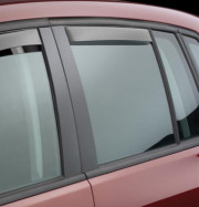 Volkswagen Tiguan 2009-2014 - Дефлекторы окон (ветровики), задние, светлые. (WeatherTech) фото, цена