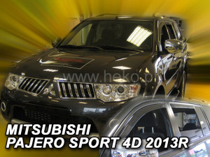 Mitsubishi Pajero Sport 1997-2007 - Дефлекторы окон (ветровики), к-т 4 шт, вставные. HEKO-team фото, цена