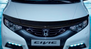 Honda Civic 2012-2016 - (h/b) - Дефлектор капота (мухобойка), темный. (EGR) фото, цена