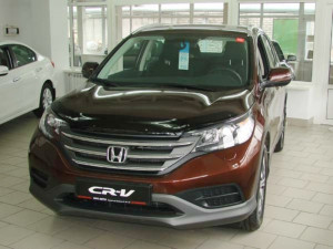 Honda CRV 2012-2014 - Дефлектор капота (мухобойка), темный. (EGR) фото, цена