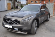 Infiniti FX 2009-2015 - Дефлектор капота (мухобойка), темный. (SIM) фото, цена