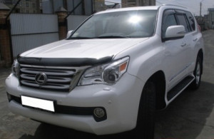 Lexus GX 2010-2013 - Дефлектор капота (мухобойка), темный. (SIM) фото, цена