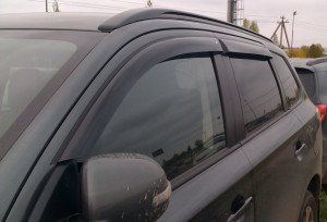 Mitsubishi Outlander 2012-2014 - Дефлекторы окон (ветровики), комлект. (Cobra Tuning) фото, цена