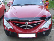 Ssang Yong Actyon 2006-2010 - Дефлектор капота (мухобойка), темный. (SIM) фото, цена