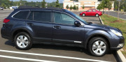 Subaru Outback 2010-2014 - Дефлекторы окон (ветровики), с хром-молдингом, комлект. (Subaru) фото, цена