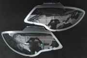 Volkswagen Touran 2006-2009 - Защита передних фар, прозрачная, с серебристой окантовкой. (EGR)  фото, цена