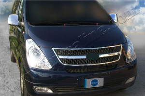 Hyundai H1 2007-2013 - Хромированные накладки на зеркала, к-т 2 шт. (Omsa) фото, цена