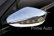 Hyundai Sonata 2010-2011 - Хромированные накладки для зеркал с повторителями поворотов (Clover) фото, цена