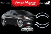 Hyundai Sonata 2009-2014 - Хромированные накладки на арки, к-т 4 шт (Clover) фото, цена