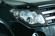 Mitsubishi Pajero 2007-2014 - Защита передних фар прозрачная. (EGR)  фото, цена