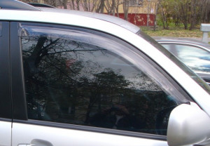 Toyota Land Cruiser Prado 2003-2008 - Дефлекторы окон  передние, дымчатые,  к-т 2 шт. (EGR) фото, цена