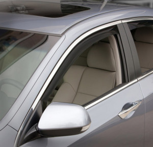 Acura TSX 2009-2014 - Дефлекторы окон (ветровики), передние, темные. (WeatherTech) фото, цена
