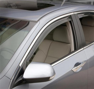 Acura TSX 2009-2014 - Дефлекторы окон (ветровики), передние, светлые. (WeatherTech) фото, цена