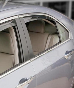 Acura TSX 2009-2014 - Дефлекторы окон (ветровики), задние, светлые. (WeatherTech) фото, цена