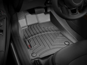 Audi A4 2007-2011 - Коврики резиновые с бортиком, передние, черные. (WeatherTech) фото, цена