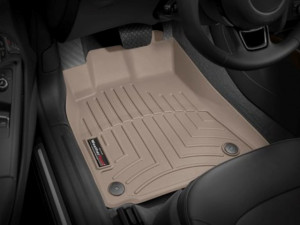 Audi A4 2007-2013 - Коврики резиновые с бортиком, передние, бежевые. (WeatherTech) фото, цена