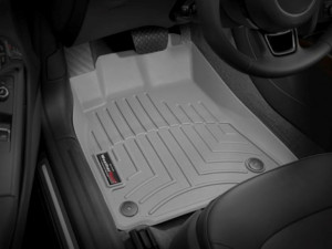 Audi A4 2007-2013 - Коврики резиновые с бортиком, передние, серые. (WeatherTech) фото, цена