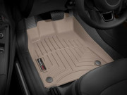 Audi A5 2008-2019 - Коврики резиновые с бортиком, передние, бежевые. (WeatherTech) фото, цена