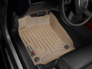 Audi A6 2005-2011 - Коврики резиновые с бортиком, передние, бежевые. (WeatherTech) фото, цена