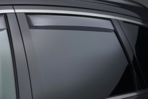 Audi Q7 2007-2014 - Дефлекторы окон (ветровики), задние, светлые. (WeatherTech) фото, цена