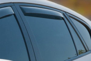 BMW X6 2008-2014 - Дефлекторы окон (ветровики), задние, светлые. (WeatherTech) фото, цена