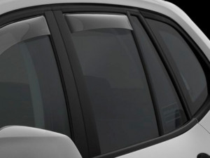 BMW X1 2013-2014 - Дефлекторы окон (ветровики), задние, светлые. (WeatherTech) фото, цена