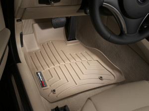 BMW 3 2005-2011 - Коврики резиновые с бортиком, передние, бежевые. (WeatherTech) фото, цена