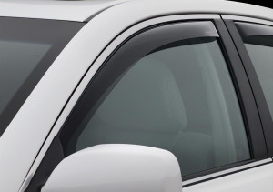 BMW 7 2009-2014 - Дефлекторы окон (ветровики), передние, темные. (WeatherTech)                              фото, цена