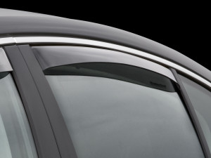 BMW 7 2009-2014 - Дефлекторы окон (ветровики), задние, светлые. (WeatherTech)                              фото, цена