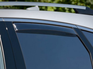 Cadillac SRX 2010-2014 - Дефлекторы окон (ветровики), задние, темные. (WeatherTech) фото, цена