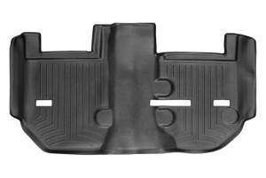 Chevrolet Suburban 2011-2024 - Коврики резиновые с бортиком, задние, 3 ряд сидений, черные. (Weathertech) фото, цена
