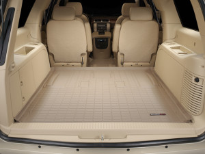 Chevrolet Suburban 2007-2014 - (5 мест) Коврик резиновый в багажник, бежевый. (WeatherTech) фото, цена