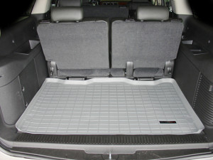 Chevrolet Suburban 2007-2014 - (7 мест) Коврик резиновый в багажник, серый. (WeatherTech) фото, цена