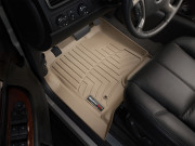 Chevrolet Tahoe 2011-2024 - Коврики резиновые с бортиком, передние, бежевые. (WeatherTech) фото, цена