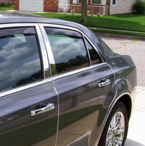 Chrysler 300C 2005-2010 - Дефлекторы окон (ветровики), задние, темные. (WeatherTech) фото, цена