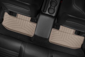 Dodge Challenger 2011-2024 - Коврики резиновые с бортиком, задние, бежевые. (WeatherTech) фото, цена