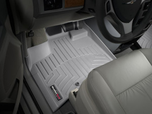 Dodge Grand Caravan 2011-2024 - Коврики резиновые с бортиком, передние, серые. (WeatherTech) фото, цена