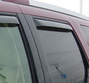 Dodge Journey 2008-2014 - Дефлекторы окон (ветровики), задние, темные. (WeatherTech) фото, цена