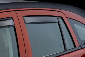Dodge Caliber 2007-2012 - Дефлекторы окон (ветровики), задние, темные. (WeatherTech) фото, цена