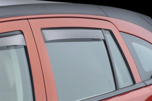 Dodge Caliber 2007-2012 - Дефлекторы окон (ветровики), задние, светлые. (WeatherTech) фото, цена