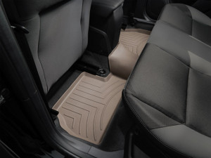 Ford Focus 2011-2024 - Коврики резиновые с бортиком, задние, бежевые. (WeatherTech) фото, цена