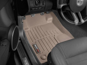 Ford Mustang 2012-2024 - Коврики резиновые с бортиком, передние, бежевые. (WeatherTech) фото, цена