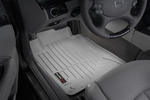 Mercedes-Benz CLS 2006-2010 - Коврики резиновые с бортиком, передние, серые. (WeatherTech) фото, цена