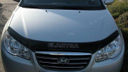 Hyundai Elantra 2007-2010 - Дефлектор капота (мухобойка), темный (PerfectFit) фото, цена