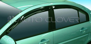 Hyundai Elantra 2006-2011 - Дефлекторы окон (ветровики), ребристые, комплект. (Clover) фото, цена