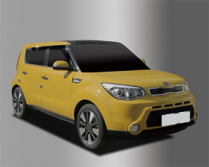 Kia Soul 2013-2014 - Дефлекторы окон (ветровики), комплект. (Clover) фото, цена