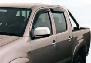 Toyota Hilux 2006-2010 - Дефлекторы окон (ветровики), к-т 4 шт, темные (EGR) фото, цена