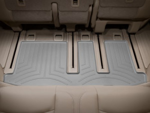 Nissan Pathfinder 2013-2014 - Коврики резиновые с бортиком, задние, 3 ряд, серые (WeatherTech) фото, цена