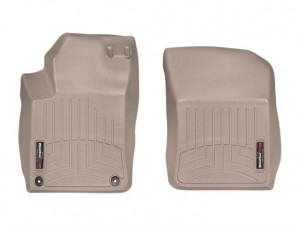 Citroen C3 2014-2024 - Коврики резиновые с бортиком, передние, бежевые (WeatherTech) фото, цена